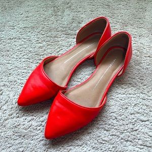 Report Kefer 8 orange-red d’orsay flats